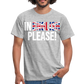 In english please! (weiß) - Männer T-Shirt - Grau meliert