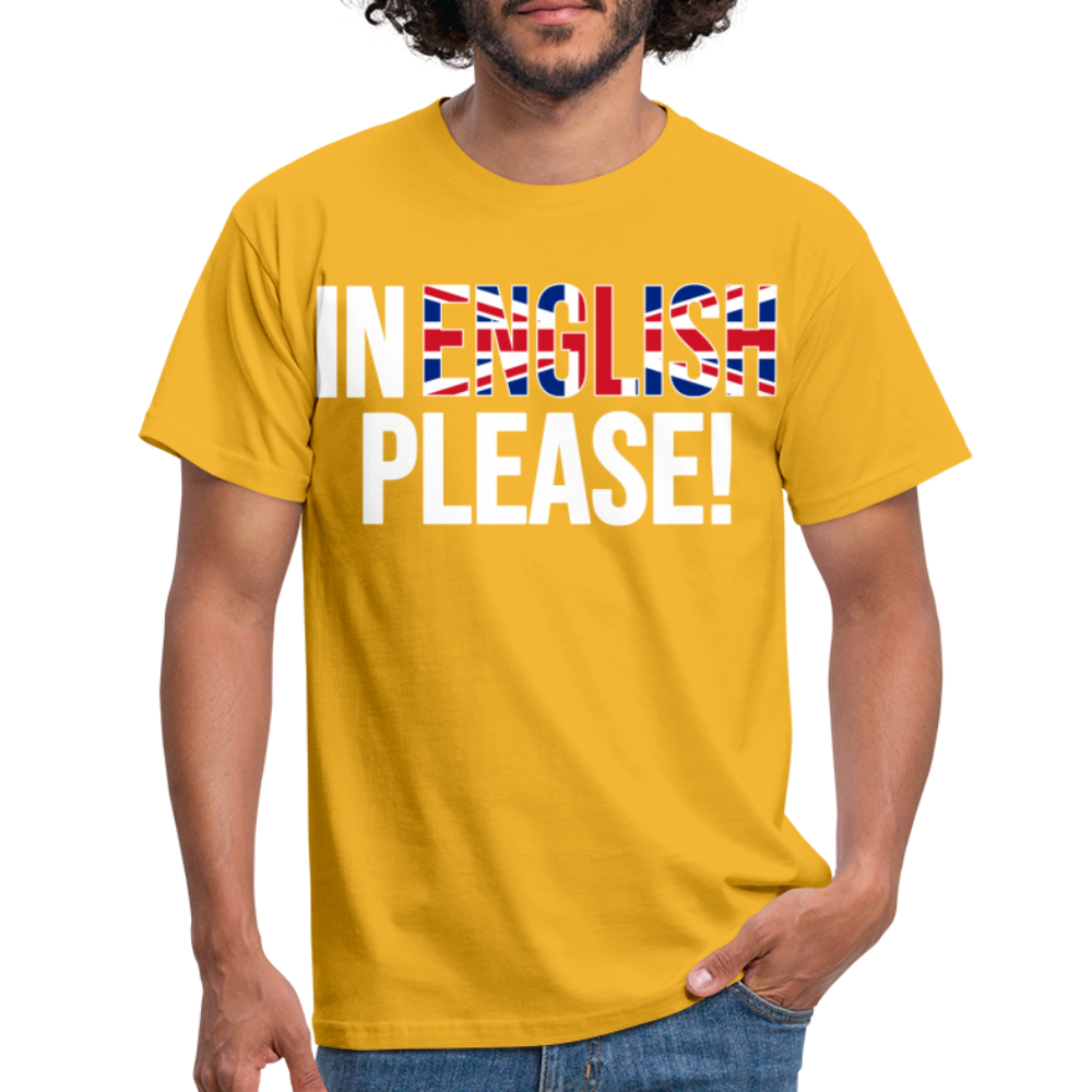 In english please! (weiß) - Männer T-Shirt - Gelb
