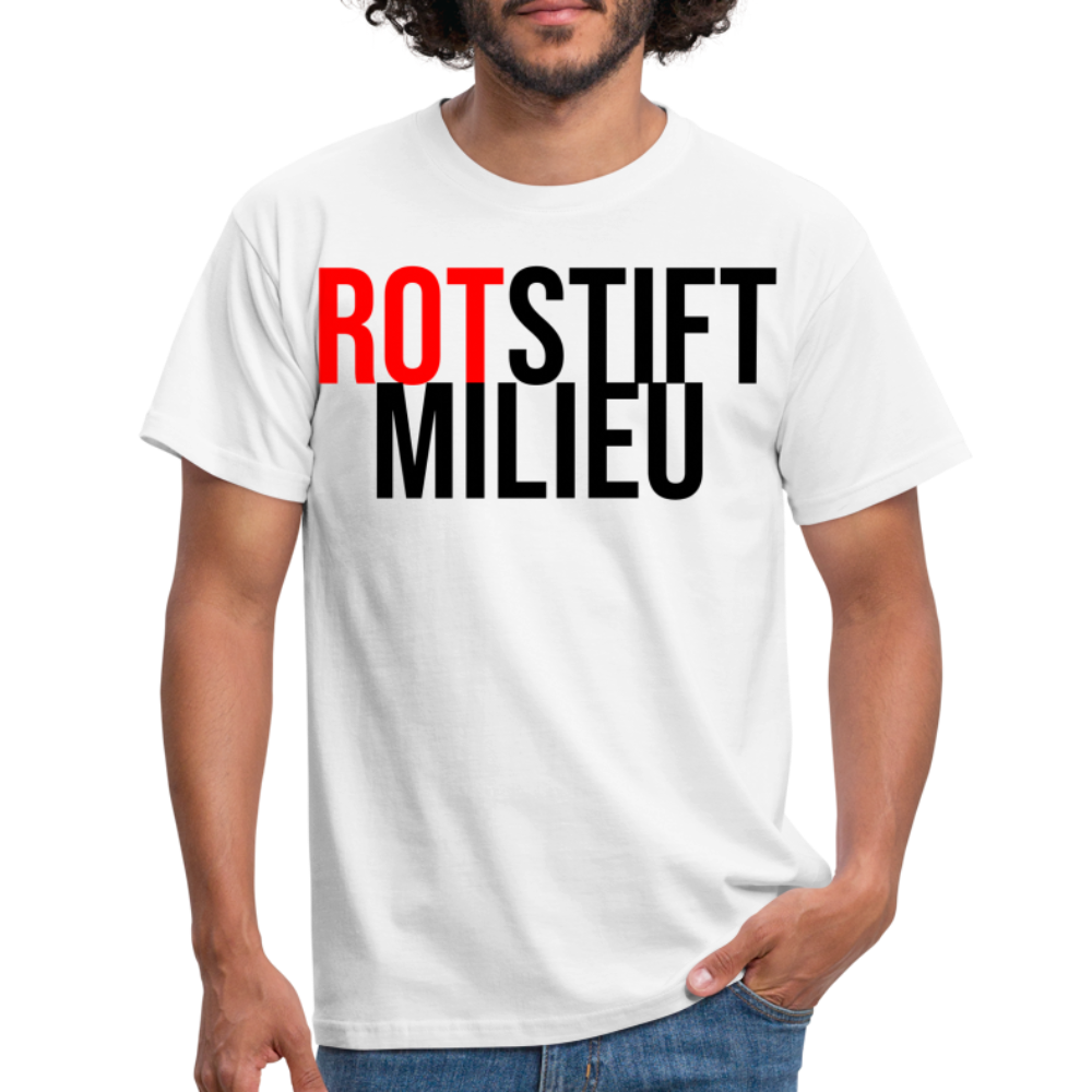 Rotstiftmilieu - Männer T-Shirt - weiß