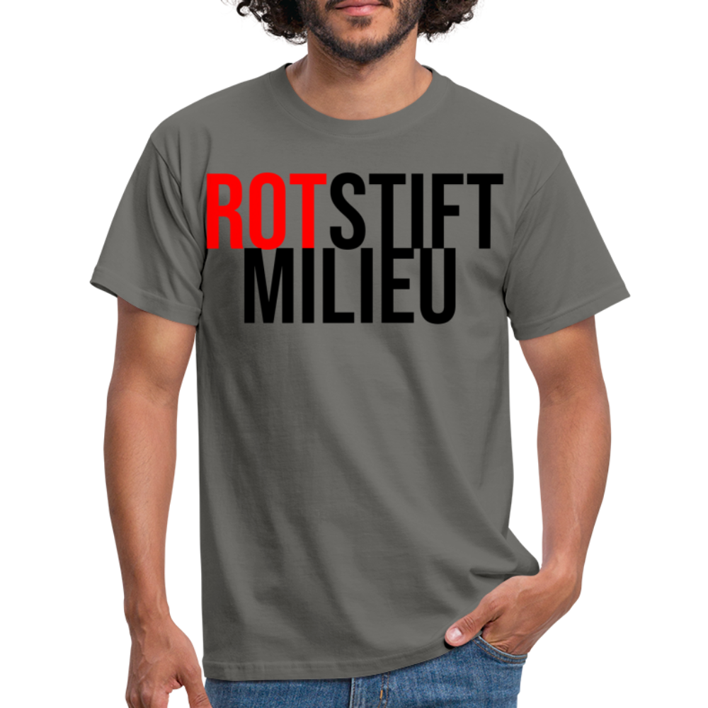 Rotstiftmilieu - Männer T-Shirt - Graphit