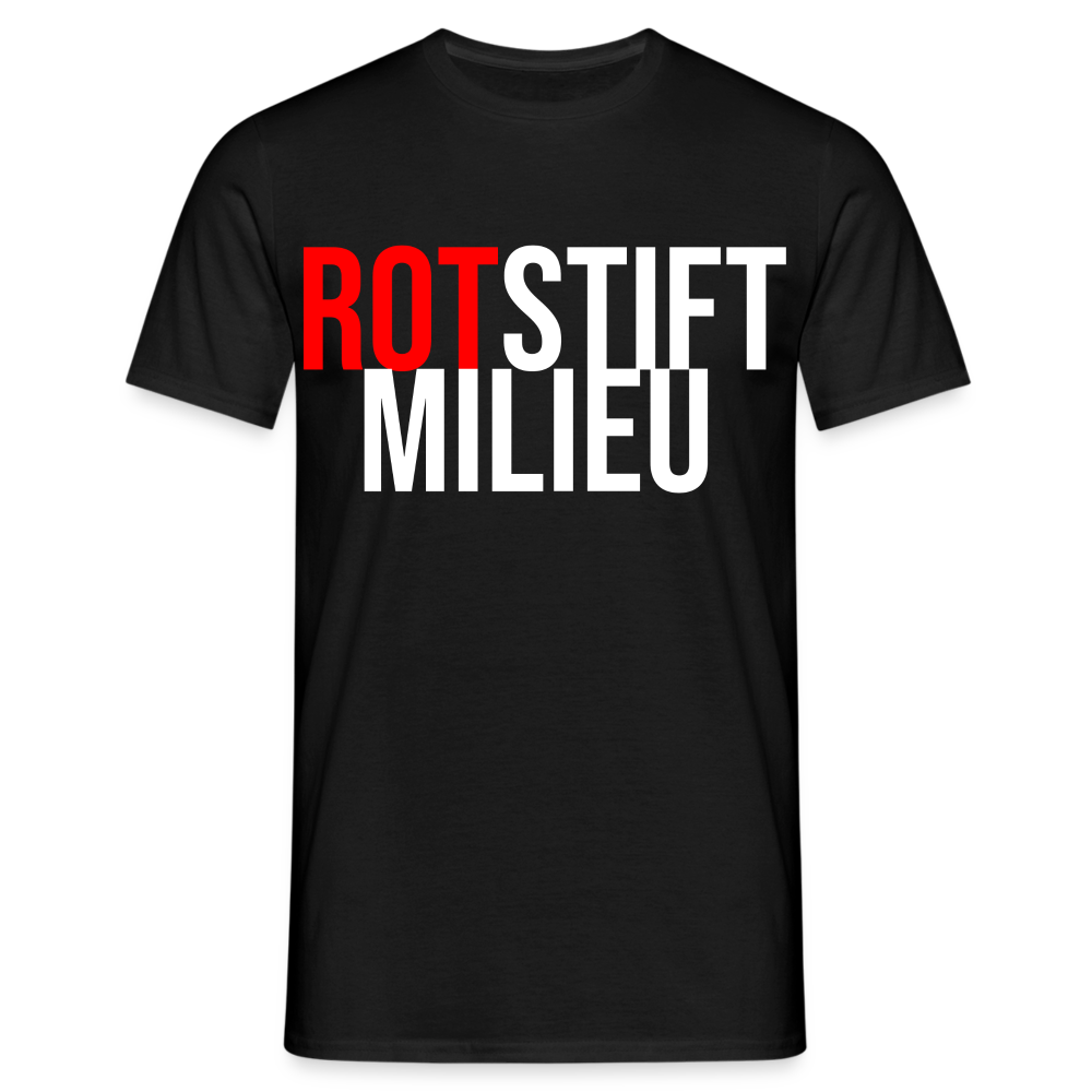 Rotstiftmilieu - Männer T-Shirt - Schwarz