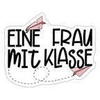 Eine Frau mit Klasse - Sticker - Mattweiß