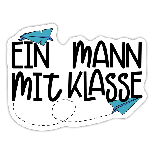 Ein Mann mit Klasse - Sticker - Mattweiß