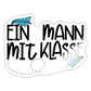 Ein Mann mit Klasse - Sticker - Weiß glänzend