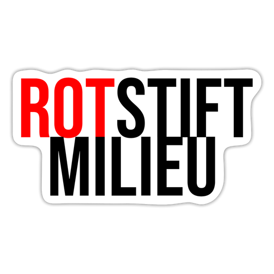 Rotstiftmilieu - Sticker - Mattweiß
