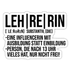 Leh-re-rin - Sticker - Mattweiß