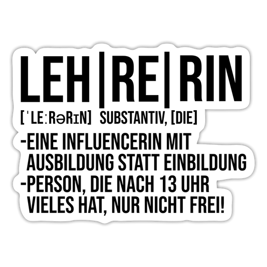 Leh-re-rin - Sticker - Mattweiß