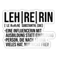 Leh-re-rin - Sticker - Weiß glänzend