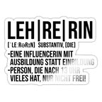 Leh-re-rin - Sticker - Weiß glänzend