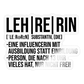 Leh-re-rin - Sticker - Transparent glänzend