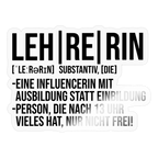 Leh-re-rin - Sticker - Transparent glänzend