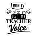 Teacher Voice - Sticker - Mattweiß