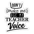 Teacher Voice - Sticker - Mattweiß