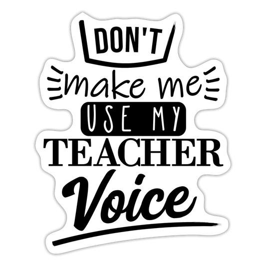 Teacher Voice - Sticker - Mattweiß