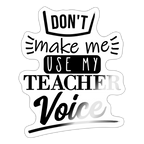 Teacher Voice - Sticker - Weiß glänzend