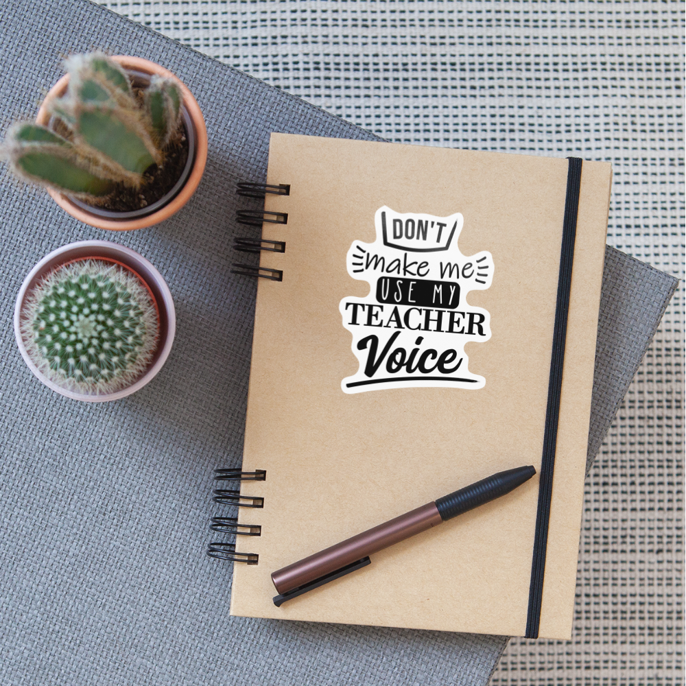 Teacher Voice - Sticker - Weiß glänzend