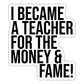 Money & Fame! - Sticker - Mattweiß