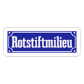 Rotstiftmilieu - Sticker - Mattweiß