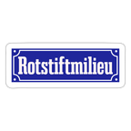 Rotstiftmilieu - Sticker - Mattweiß
