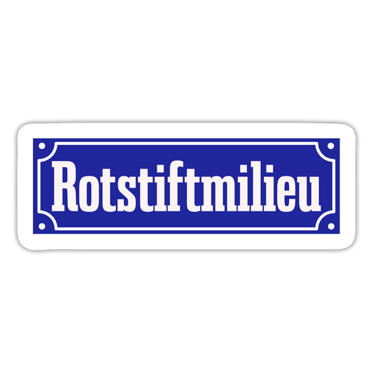 Rotstiftmilieu - Sticker - Mattweiß