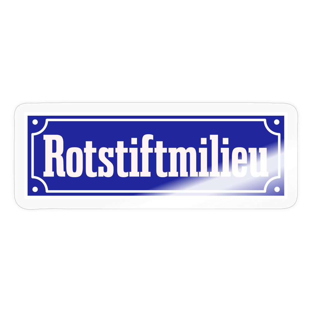 Rotstiftmilieu - Sticker - Transparent glänzend