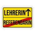 Lehrerin - Sticker - Mattweiß