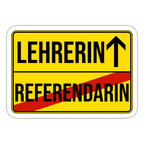Lehrerin - Sticker - Mattweiß