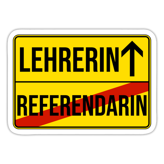 Lehrerin - Sticker - Mattweiß