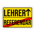 Lehrer - Sticker - Mattweiß