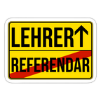 Lehrer - Sticker - Mattweiß