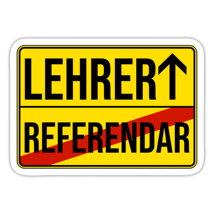 Lehrer - Sticker - Mattweiß