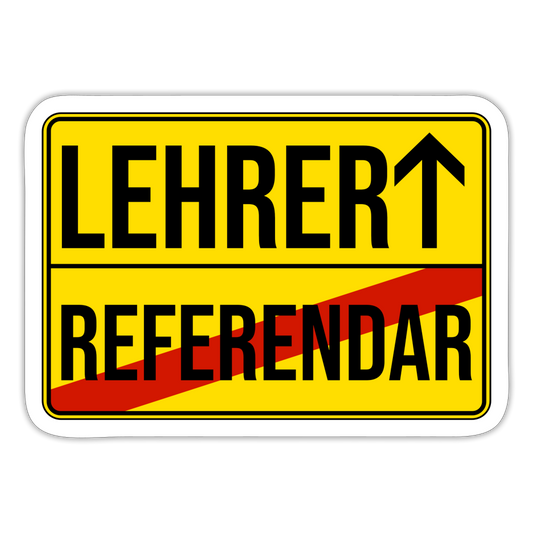 Lehrer - Sticker - Mattweiß