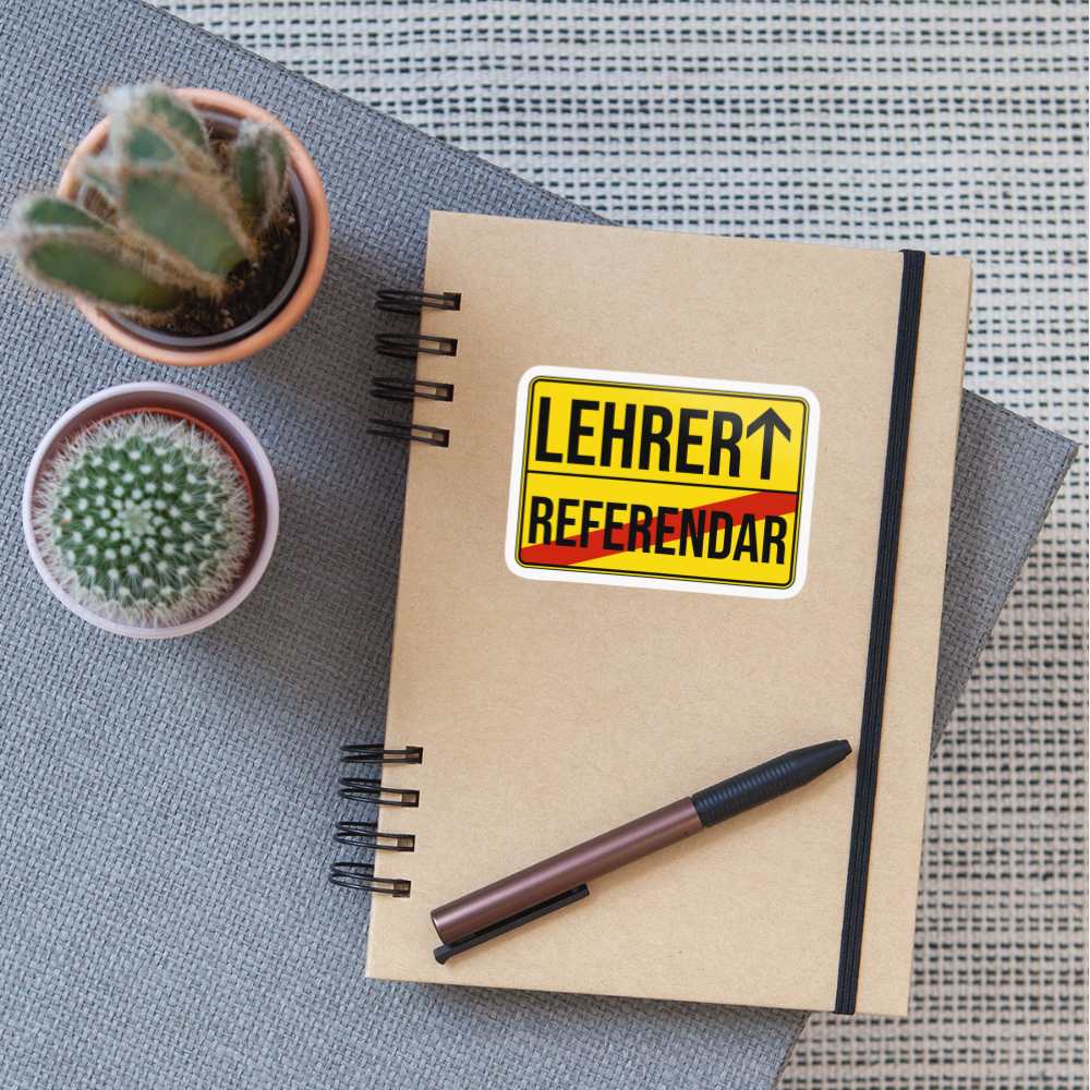 Lehrer - Sticker - Weiß glänzend
