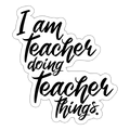 teacher things - Sticker - Mattweiß