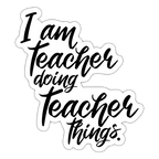 teacher things - Sticker - Mattweiß