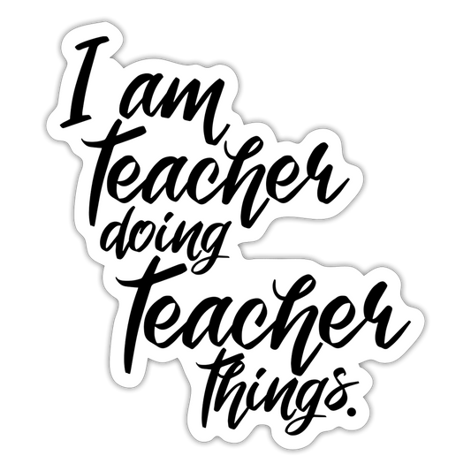 teacher things - Sticker - Mattweiß