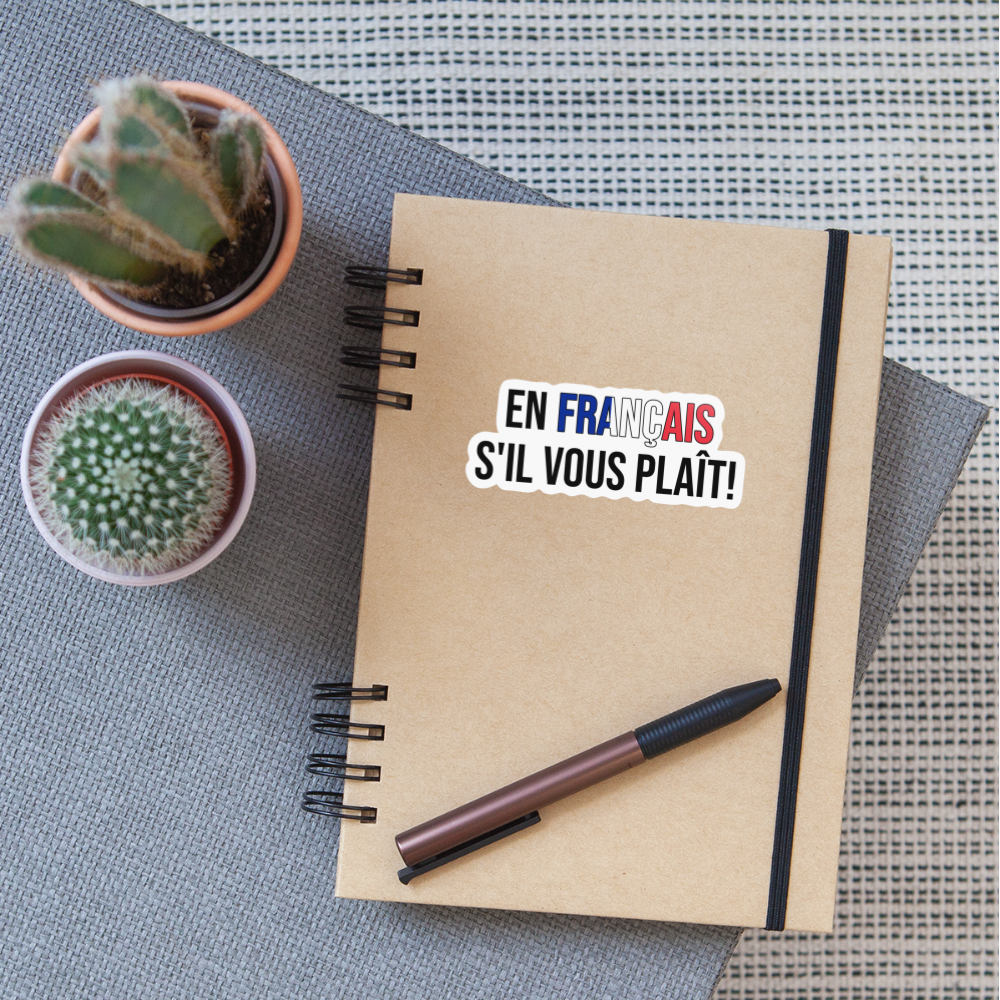 en francais s'il vous plait - Sticker - Weiß glänzend