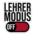 Lehrer Modus off - Sticker - Mattweiß