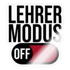 Lehrer Modus off - Sticker - Transparent glänzend