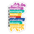 TEACHER - Sticker - Mattweiß