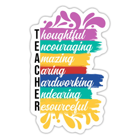 TEACHER - Sticker - Mattweiß
