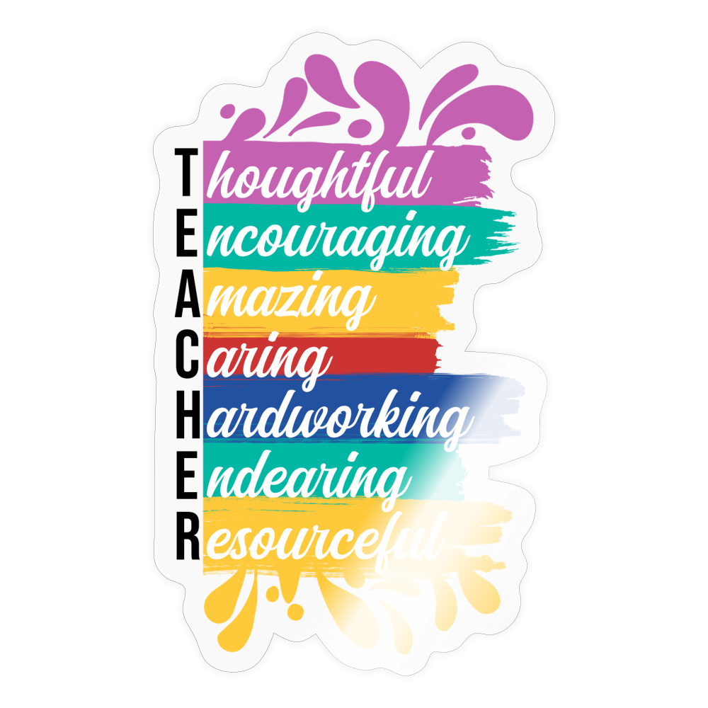 TEACHER - Sticker - Transparent glänzend